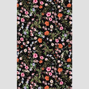 Jannessa Floral Scarf - Black