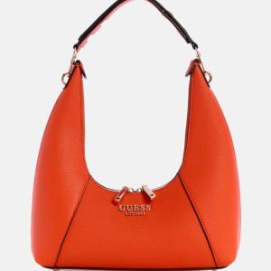 Calista Top-Zip Shoulder Bag - Orange