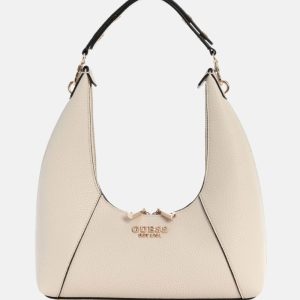 Calista Top-Zip Shoulder Bag - White