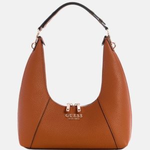 Calista Top-Zip Shoulder Bag - Brown