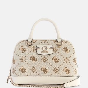 Neda Logo Dome Satchel - Off-white
