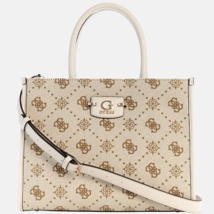 Neda Jacquard Logo Tote - Off-white