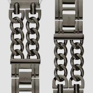 Dark Silver-Tone Chain 42-44 mm Band for Apple Watch® - Gray