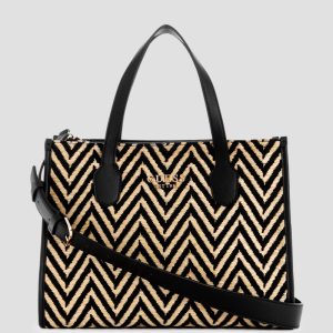 Silvana Chevron Tote - Black