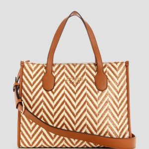 Silvana Chevron Tote - Brown
