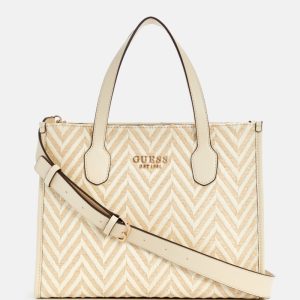 Silvana Chevron Tote - Off-white