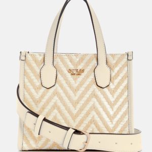 Silvana Chevron Mini Tote - Off-white
