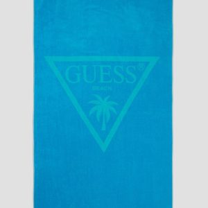 Palm Triangle Logo Beach Towel - Blue