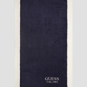Two-Tone Border Towel - Blue