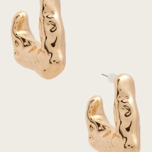 Gold-Tone Geo Hoop Earring - Gold