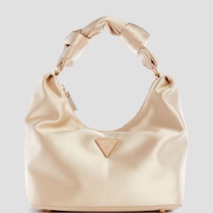 Velina Satin Hobo Bag - Gold