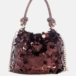 Holiday Shine Top-Handle Pouch - Purple