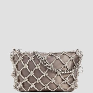 Zalina Top-Zip Shoulder Bag - Silver