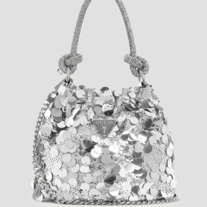 Holiday Shine Top-Handle Pouch - Silver