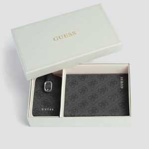 Passport Case and Luggage Tag Gift Set - Black