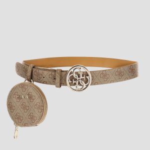 Belt and Keyring Gift Set - Brown