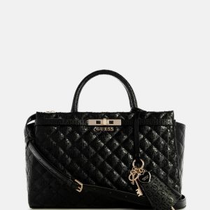 Idra Girlfriend Faux-Leather Satchel - Black