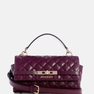 Idra Shine Top Handle Crossbody - Red