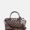 Idra Small Faux-Leather Satchel - Metallic