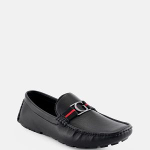 Maskers Faux-Leather Driving Loafers - Black
