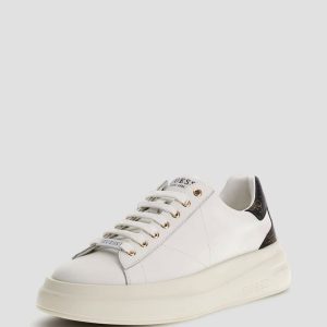 Elba Blocked Logo Low-Top Sneakers - White