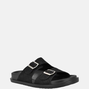 Verone Jacquard Quattro G Dual Stap Slides - Black