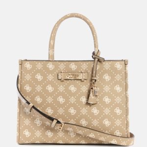 Silia Peony Dual Compartment Tote - Beige