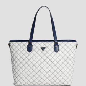 Cruise Vibe Quilted Travel Tote - White