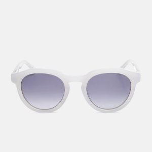 Oversized Round Plastic Sunglasses - Gray