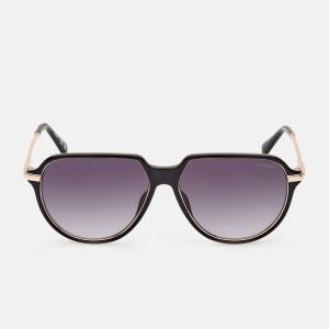 Plastic Aviator Sunglasses - Silver