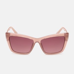 Cat-Eye Plastic Sunglasses - Beige