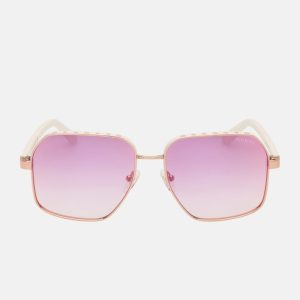 Katelyn Metal Rim Signature Sunglasses - Pink