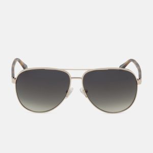 Forrest Aviator Metal Sunglasses - Black