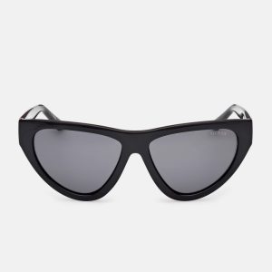 Plastic Cat-Eye Sunglasses - Black