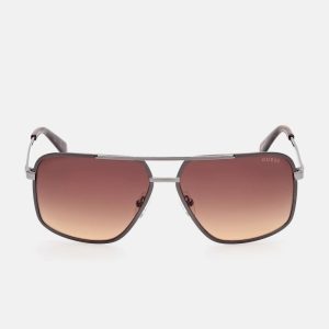 Aviator Metal Sunglasses - Orange