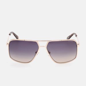 Aviator Metal Sunglasses - Purple