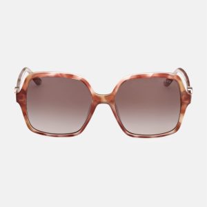Oversized Plastic Square Sunglasses - Bronze