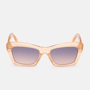 Plastic Rectangular Sunglasses - Orange