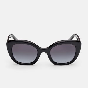 Bubble Cat-Eye Plastic Sunglasses - Black