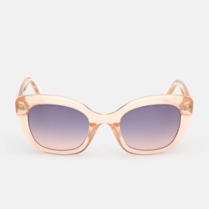 Bubble Cat-Eye Plastic Sunglasses - Orange