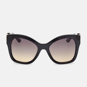 Butterfly Plastic Sunglasses - Black