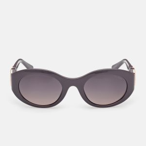 Oval Peony Plastic Sunglasses - Grey