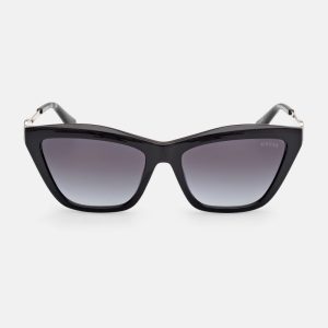 Cat-Eye Signature Plastic Sunglasses - Black