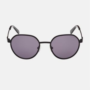Round Metal Sunglasses - Black