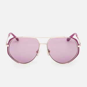 Metal Aviator Sunglasses - Purple