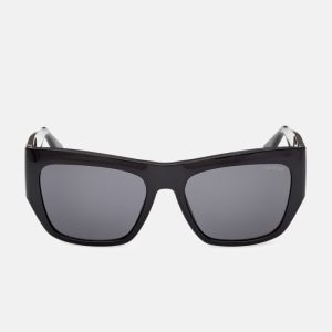 Blossom Square Plastic Sunglasses - Black