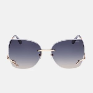 Raelynn Square Rimless Sunglasses - Rosegold