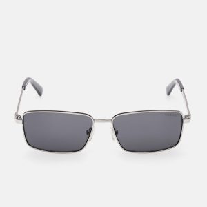 Ezra Narrow Rectangular Sunglasses - Black