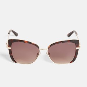 Tinted Cat-Eye Sunglasses - Brown