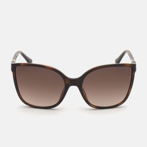 Oversized Cat-Eye Sunglasses - Brown